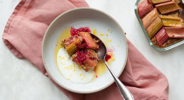 Baked Rhabarber Porridge