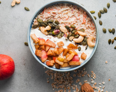 Bratapfel-Overnight Oats mit Kefir