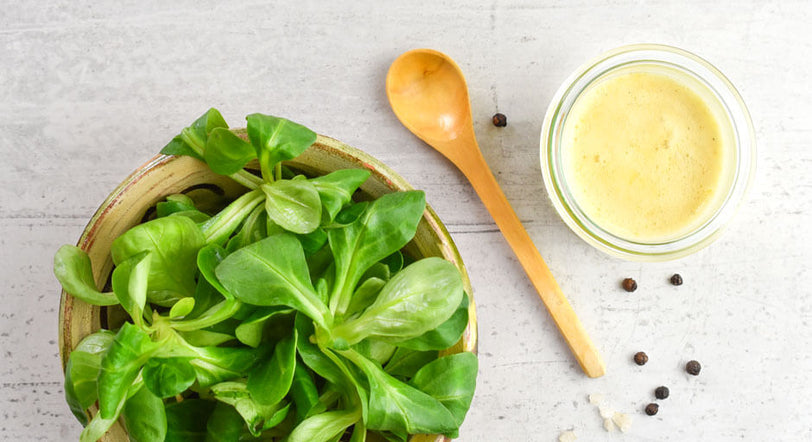 Feldsalat mit Apfel-Honig-Dressing