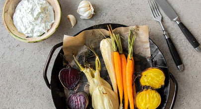 Ofengemüse mit pikanter Budwig Creme