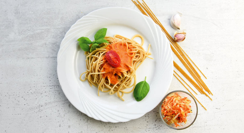Vollkornspaghetti mit Tomatensauce