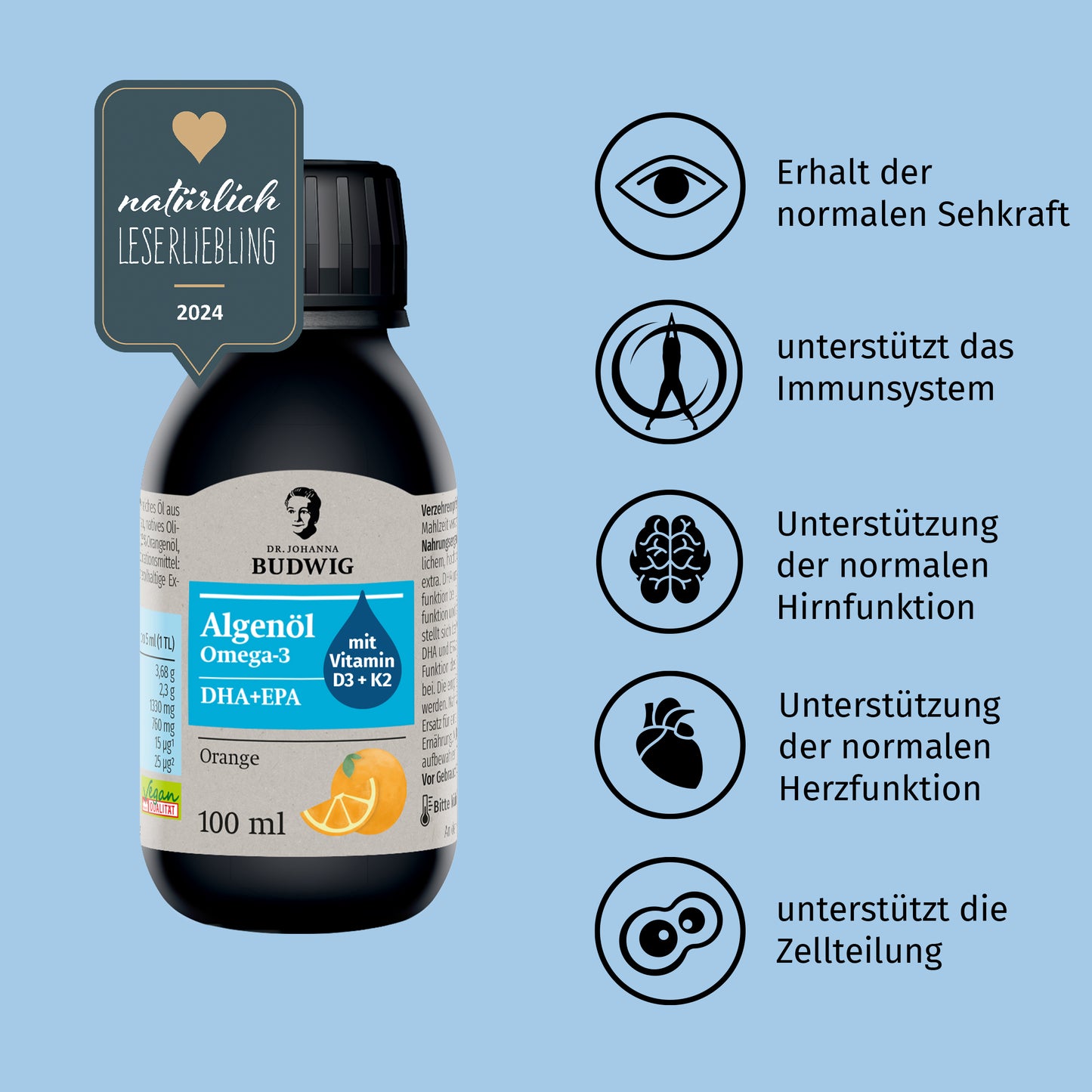 Omega-3 Algenöl Orange