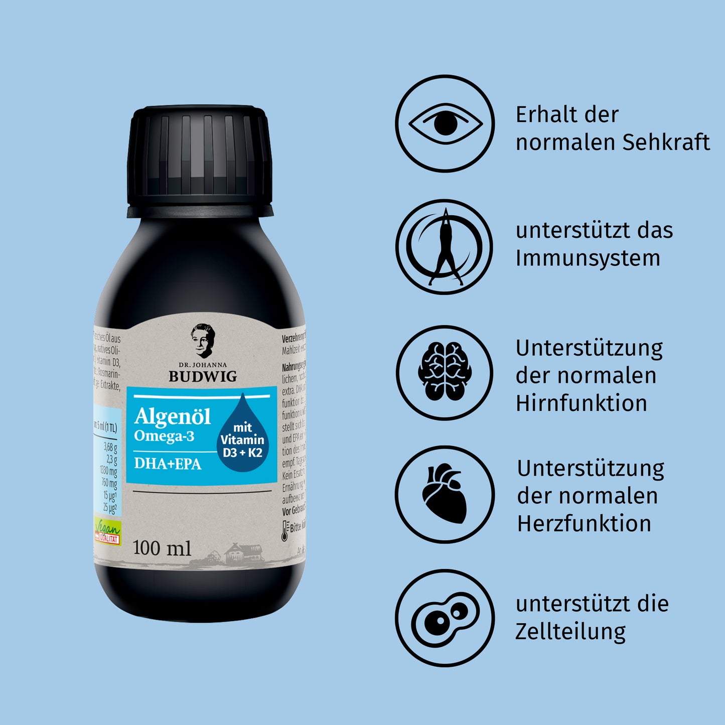 Omega-3 Algenöl Pur