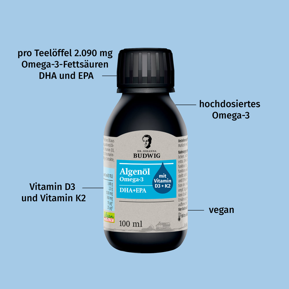 Omega-3 Algenöl Pur