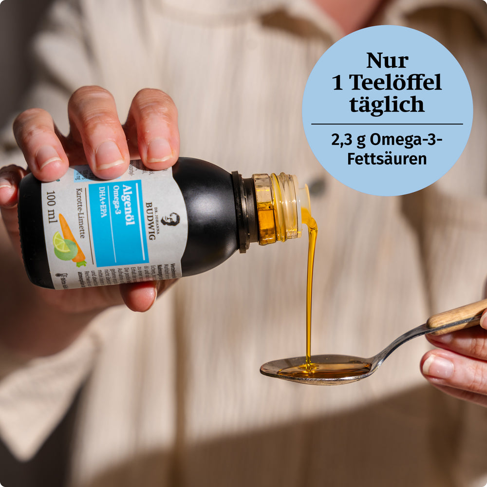 Omega-3 Algenöl Karotte-Limette