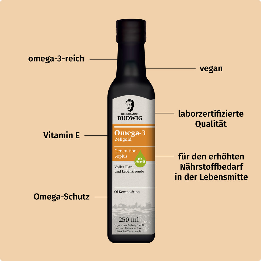 Omega-3 Zellgold für die Generation 50plus