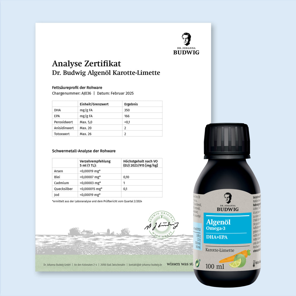 Omega-3 Algenöl Karotte-Limette