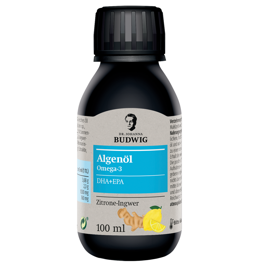Omega-3 Algenöl Zitrone-Ingwer