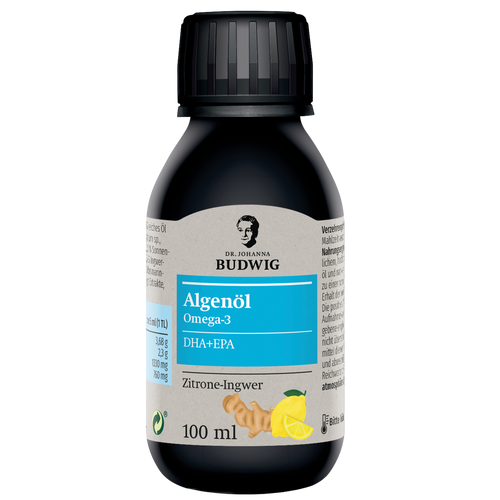 Omega-3 Algenöl Zitrone-Ingwer