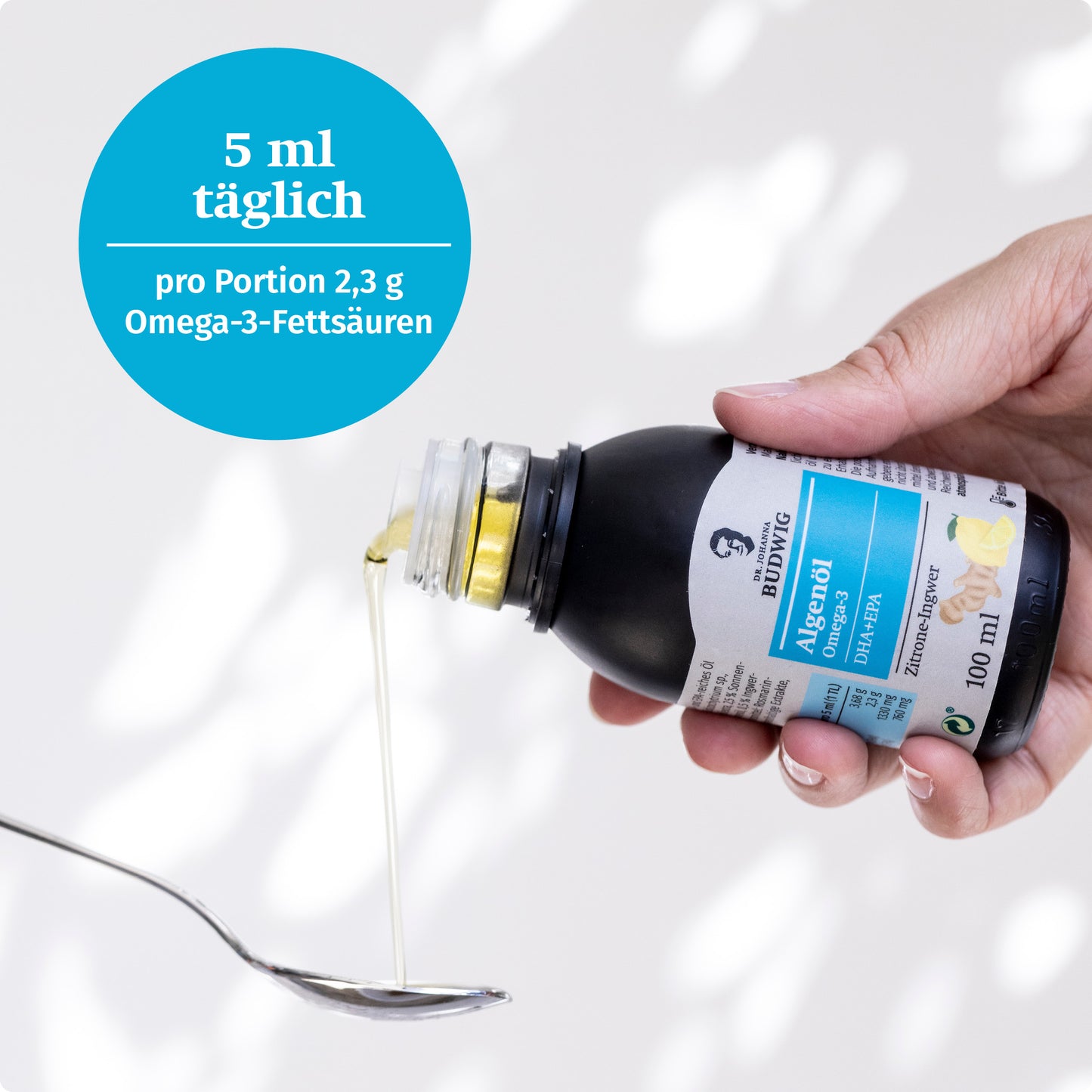 Omega-3 Algenöl Zitrone-Ingwer