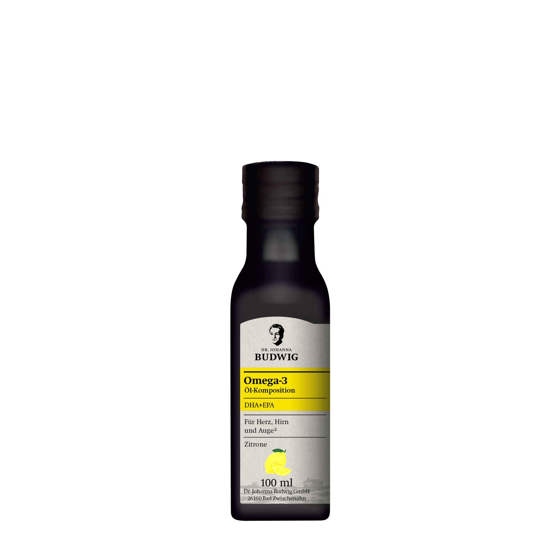 Omega-3 DHA+EPA Öl Zitrone (100 ml)
